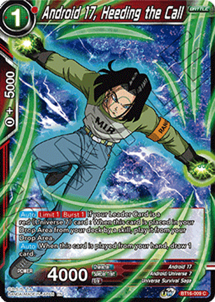 BT16-009 Android 17, Heeding the Call