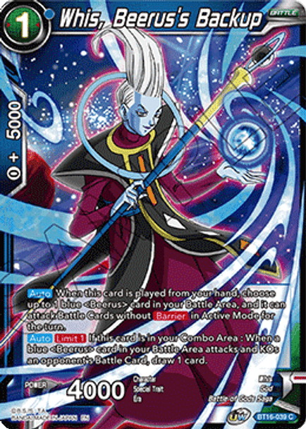 BT16-039 Whis, Beerus's Backup