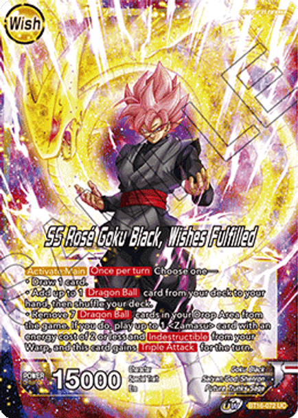 BT16-072 Zamasu // SS Rose Goku Black, Wishes Fulfilled