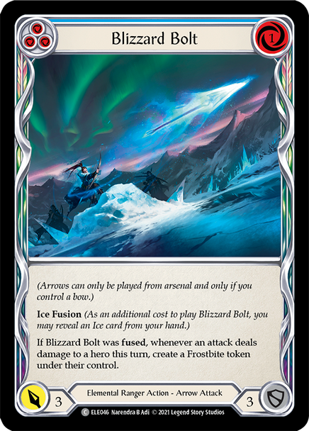 ELE046-RF Blizzard Bolt (Blue) - Rainbow Foil - 1st Ed