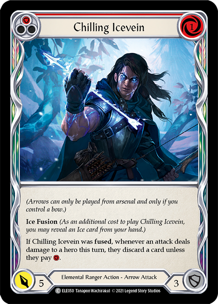 ELE050-RF Chilling Icevein (Red) - Rainbow Foil - 1st Ed