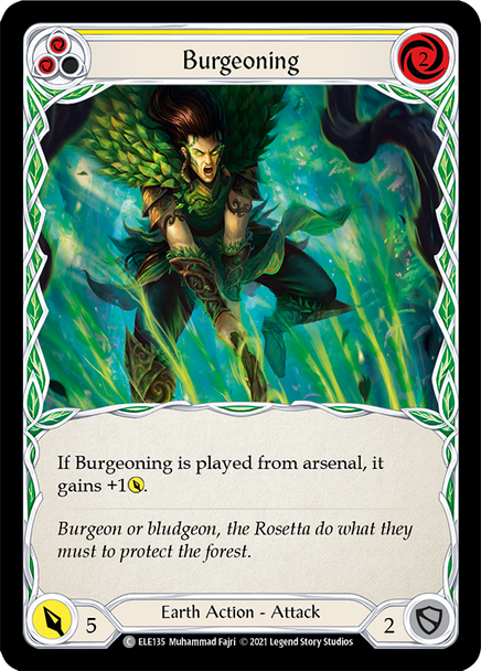 ELE135-RF Burgeoning (Yellow) - Rainbow Foil - 1st Ed