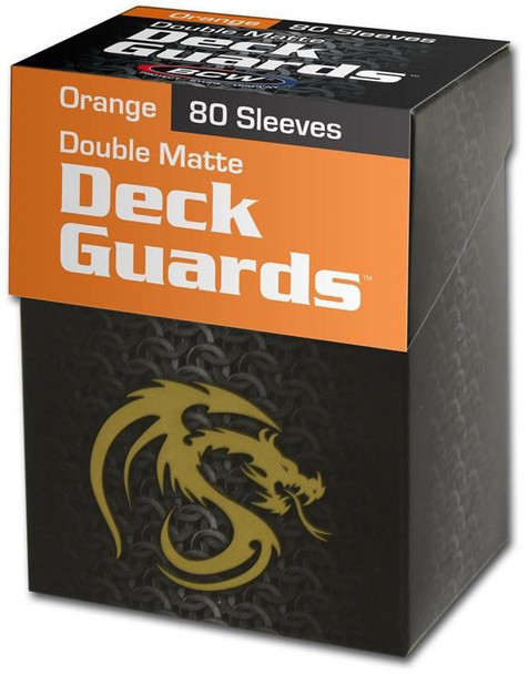 BCW Deck Guards Box and Deck Protectors Double Matte Orange (80 Sleeves)