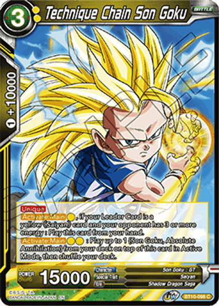 BT10-098 	Technique Chain Son Goku