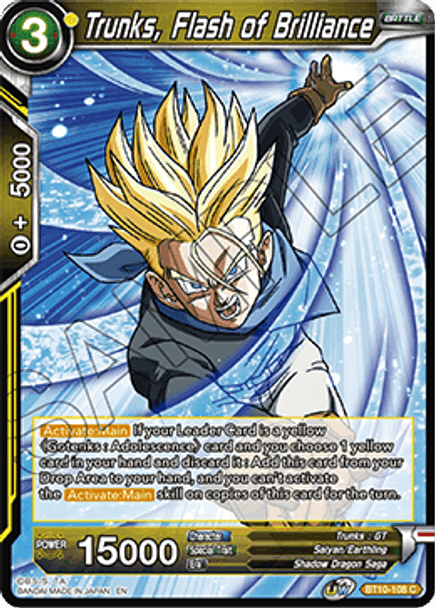 BT10-108 Trunks, Flash of Brilliance