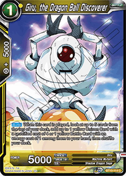 BT10-114 Giru, the Dragon Ball Discoverer