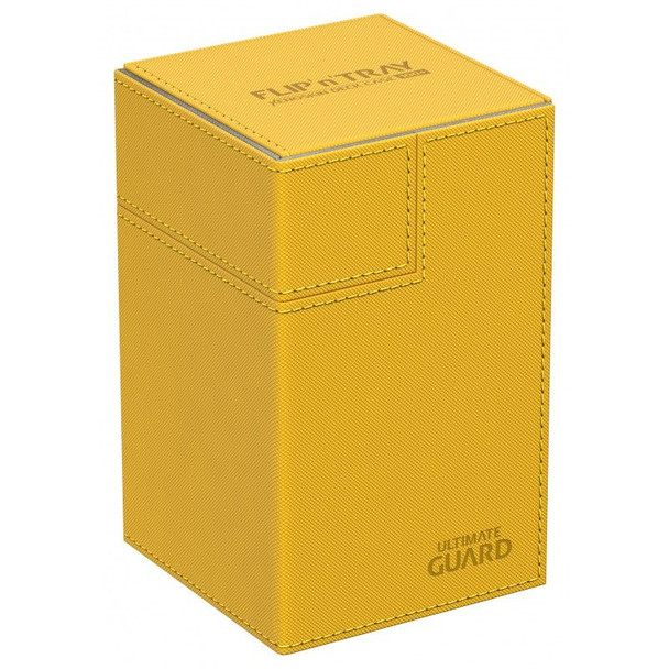 Ultimate Guard Flip n Tray Deck Case 100+ Standard Size XenoSkin Amber Deck Box