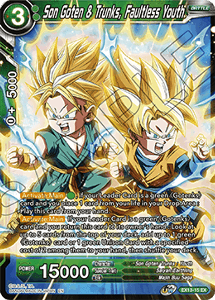 EX13-15 Son Goten & Trunks, Faultless Youth