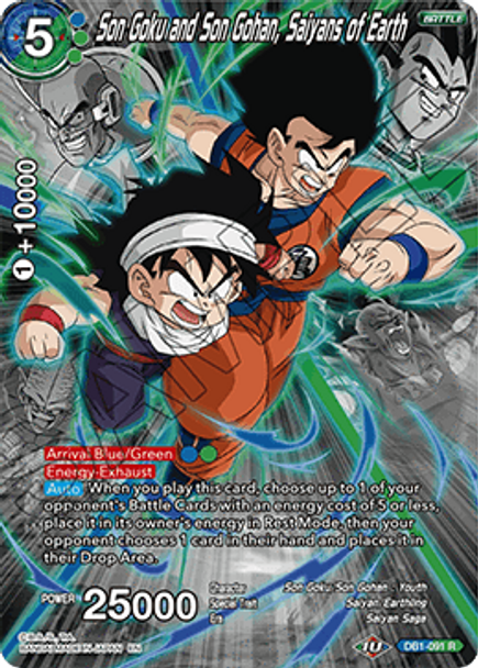 DB1-091 Son Goku and Son Gohan, Saiyans of Earth (Alternate)