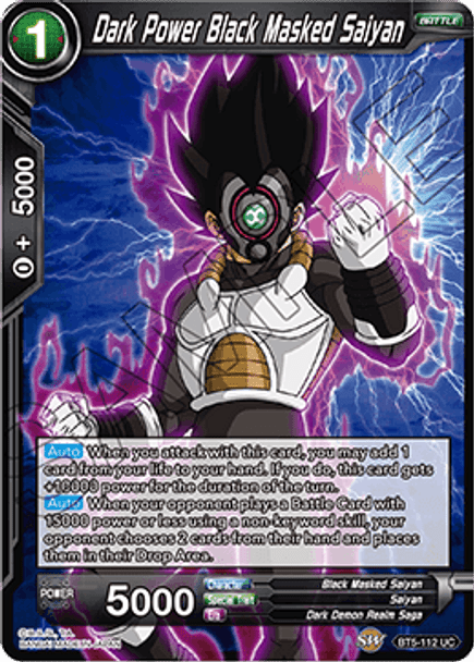 BT5-112 Dark Power Black Masked Saiyan