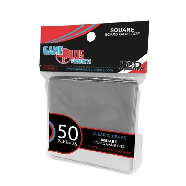 Game Plus Products Square Board Game Sleeves 50ct