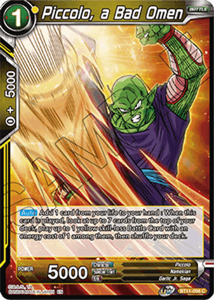 BT11-098 	Piccolo, a Bad Omen