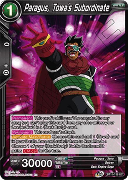 BT11-136 	Paragus, Towa's Subordinate