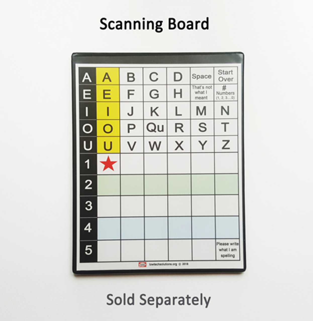 Scanning Board Sold Separately, as an add-on