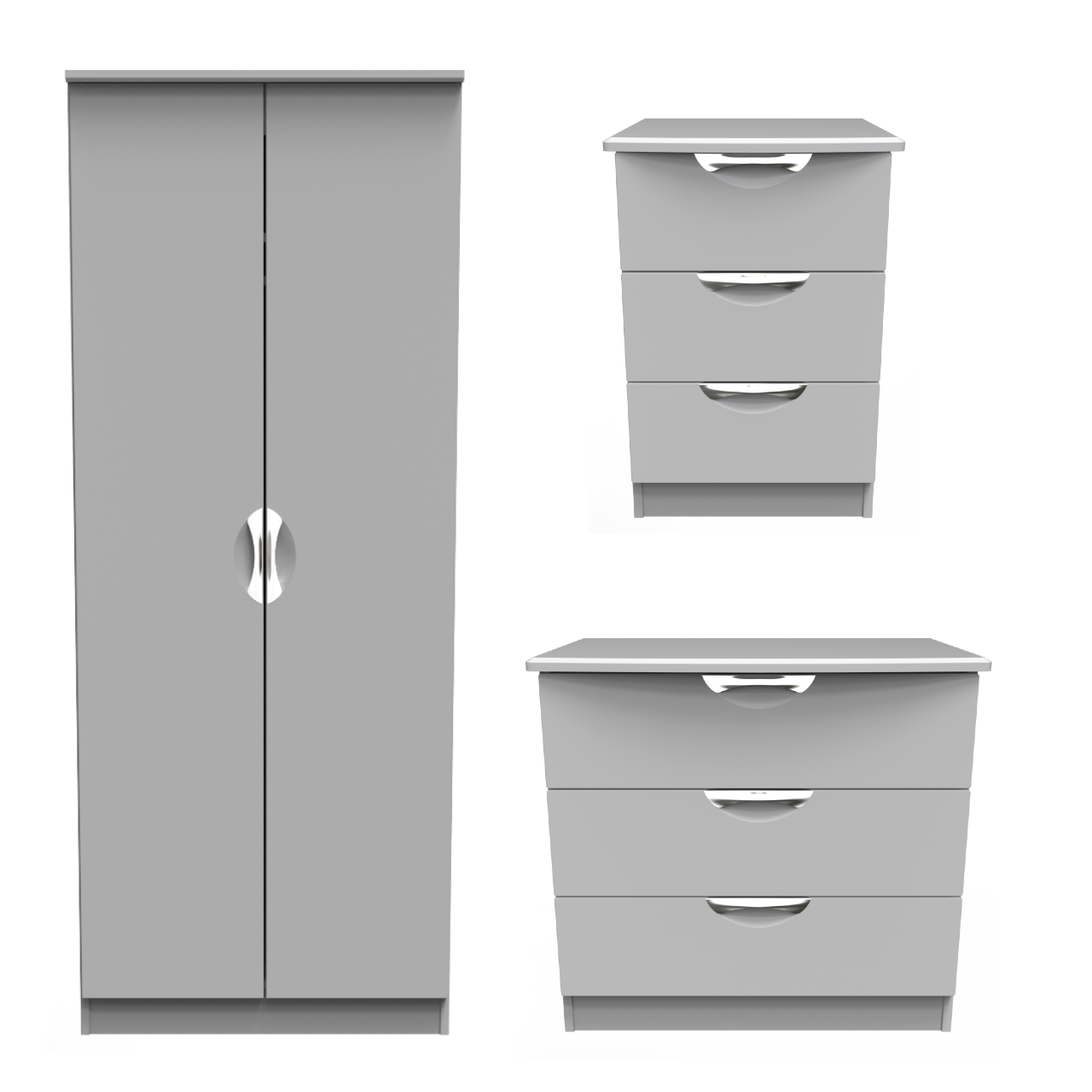 Flora Grey Matt Bedroom Set 1 Trade Beds Direct