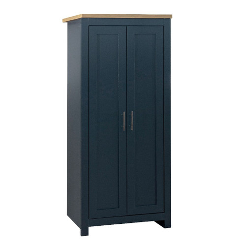 Highgate Navy and Oak 2 Door Wardrobe