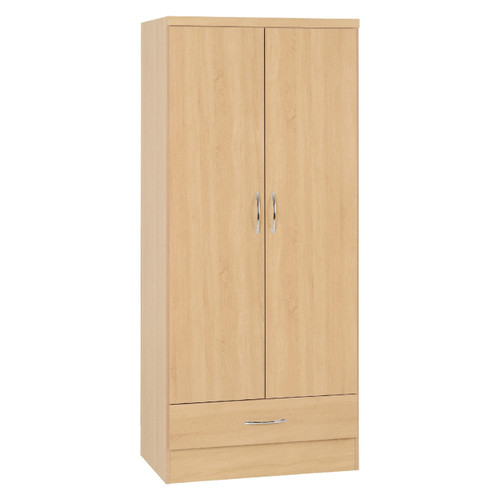 Nevada Sonoma Oak 2 Door 1 Drawer Wardrobe