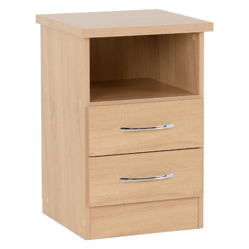 Nevada Sonoma Oak 2 Drawer Bedside Cabinet