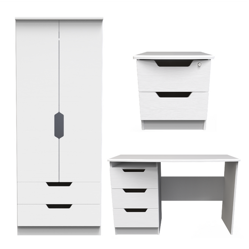 Bella White Ash Bedroom Set 4