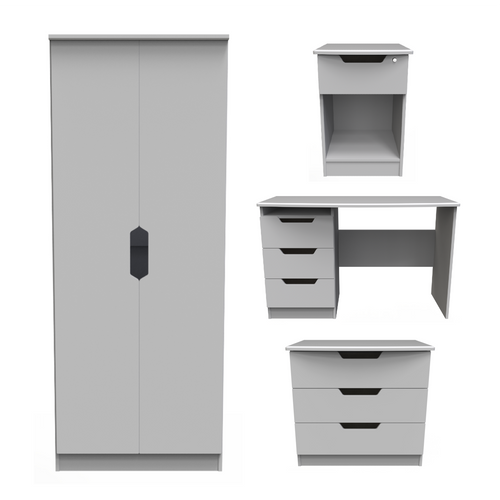 Bella Grey Matt Bedroom Set 5