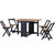 Santos Butterfly Folding Space Saving Dining Set in Navy Blue
