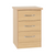 Nevada Sonoma Oak 3 Drawer Bedside Cabinet