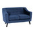 Ashley Blue Velvet Button Back 2 Seater Sofa