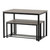 Lincoln Stone and Black Space Saving Dining Set with 2 Benches