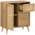 Manila Rattan Compact 1 Door 3 Drawer Sideboard in Oak