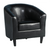 Tempo Black Faux Leather Tub Chair