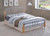 Tetras Bed Frame silver frame with oak posts