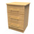 Faye 3 Drawer Bedside Cabinet in Modern Oak