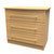 Faye 3 Drawer Wide Chest in Modern Oak