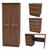 Faye Noche Walnut Bedroom Set 6