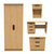 Bella Modern Oak Bedroom Set 5