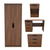 Bella Noche Walnut Bedroom Set 5