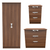 Flora Noche Walnut Bedroom Set 1