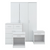 Panama White 4 Piece Bedroom Set