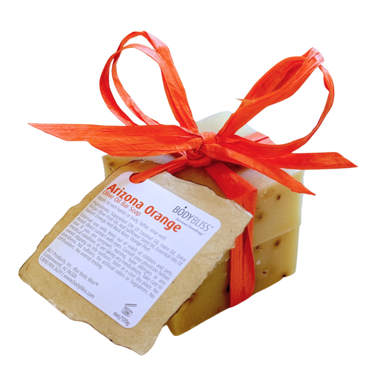 2 Pack Arizona Orange Olive Oil Soap, 6oz - Body Bliss