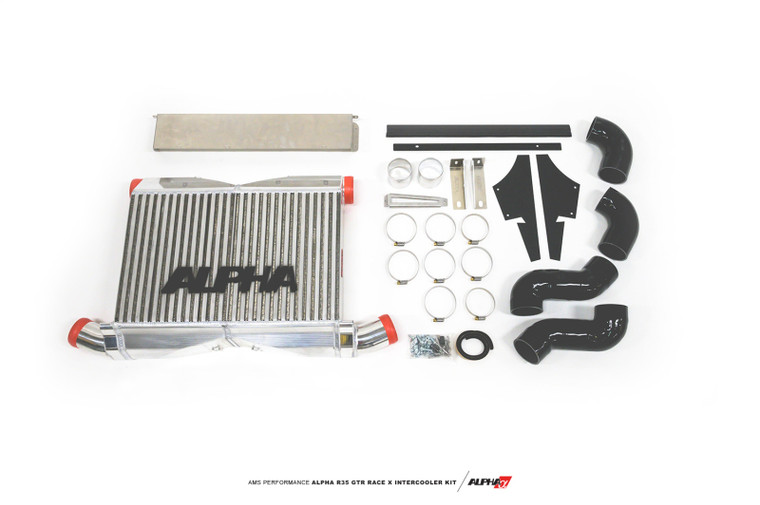 AMS Performance 2012+ Nissan GT-R Alpha Race X Front Mount Intercooler w/Logo - ALP.07.09.0010-3