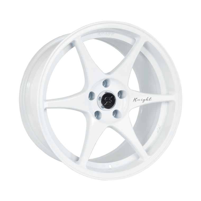 Stage Wheels Knight 18x10.5 +15mm 5x114.3 CB: 73.1 Color: White