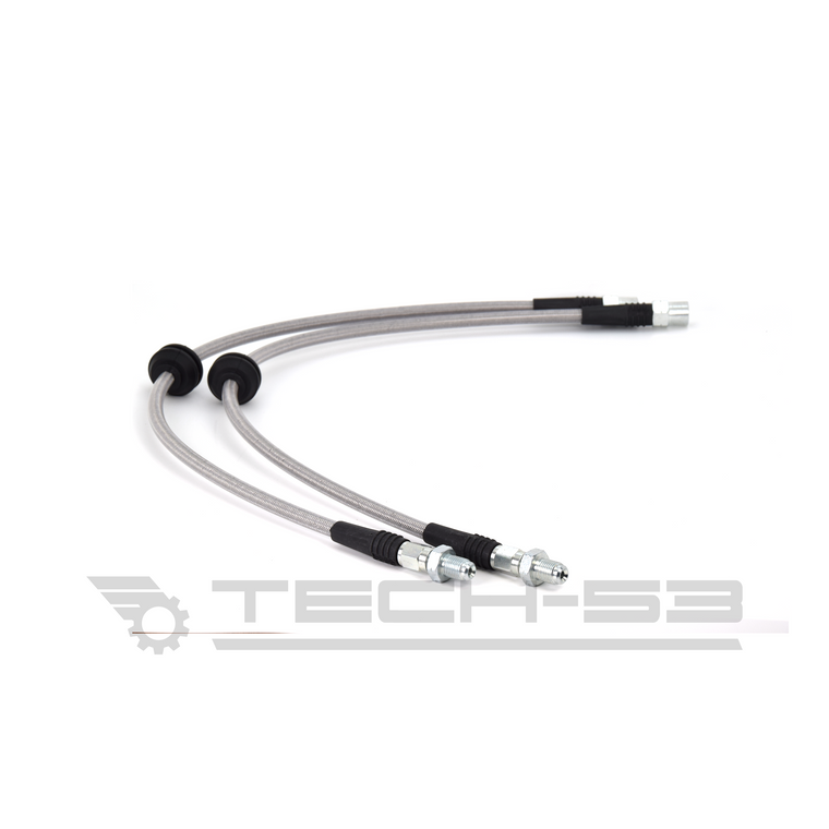 BMW E46 (NON-M) FRONT Stainless Steel Brake Line PAIR - DOT Compliant