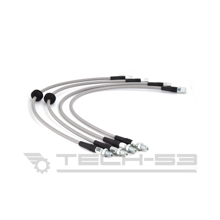 BMW E46 (NON-M) FRONT/REAR Stainless Steel Complete 4 Brake Line Kit - DOT Compliant