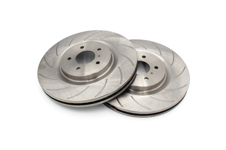 ROFU Max Street Friction Slotted Front Rotors - Nissan 370Z Sport Z34 / Infiniti G37 Pair