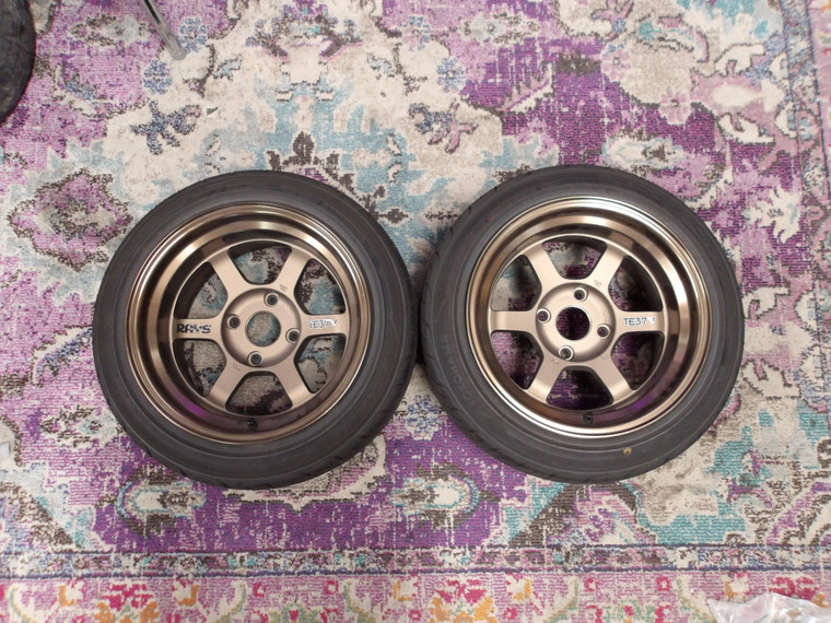 [USED] Volk Rays TE37V - 15x9 -15 (TIRES NOT INCLUDED)