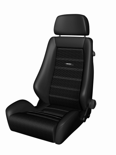 Recaro Classic LX Seat - Black Leather/Classic Corduroy - 088.00.0B27