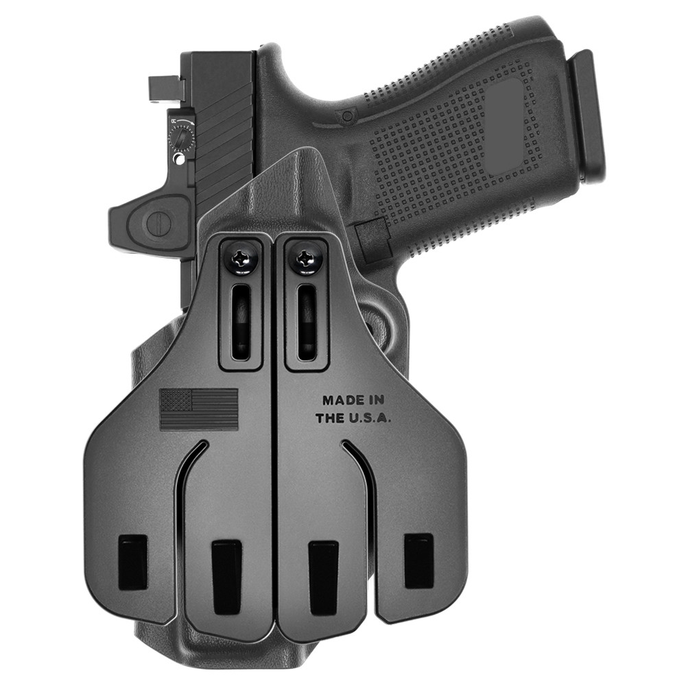 Range+ OWB Paddle Holster in Right Hand for: Glock 19/MOS/19X/23