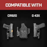 ARC IWB Light-Bearing Holster in Left Hand for: Shadow Systems CR920 Streamlight TLR-7 Sub/TLR-7X Sub/TLR-7 Sub HLX