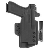 Back view of Tulster ARC IWB light-bearing holster for Glock 19 Streamlight TLR-1 , left-hand draw.