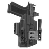 Front view of Tulster ARC IWB light-bearing holster for Shadow Systems MR920 Streamlight TLR-1, right-hand draw.